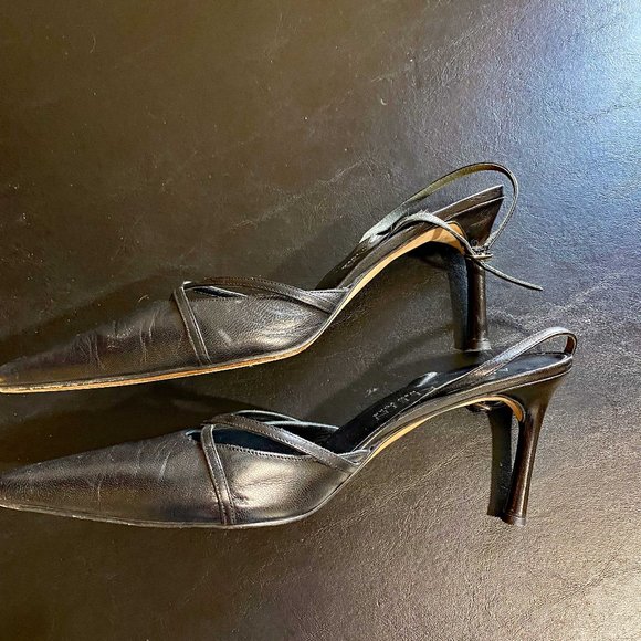 Anne Klein Black Slingback Shoes - Sz 11 Medium - Picture 4 of 7